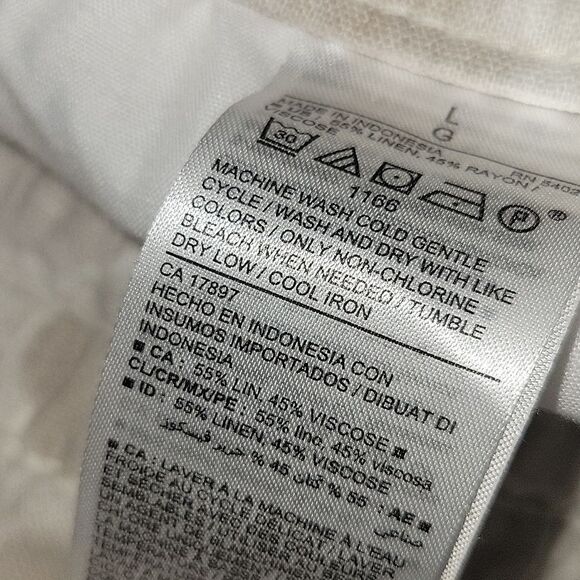 Old Navy, linen blend tie-dye shorts NWT Large Tan - Picture 3 of 4